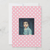 Invitation porcin rose de photo de fête (Dos)