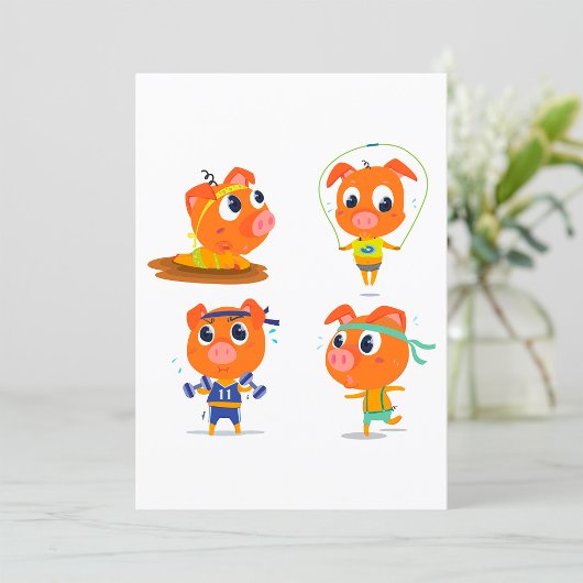 Invitation Porcs qui s'activent