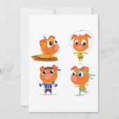 Invitation Porcs qui s'activent (Devant)