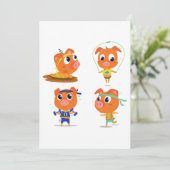 Invitation Porcs qui s'activent (Debout devant)