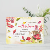 Invitation Porcupine Cutie fête d'anniversaire (Debout devant)