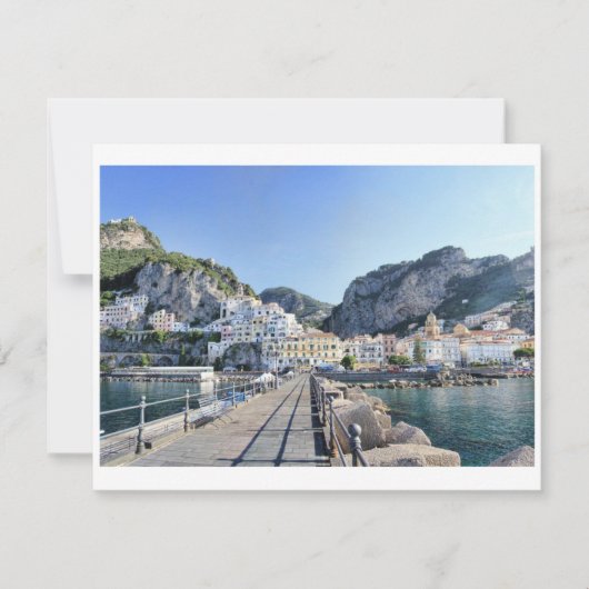 Invitation port de la côte d'Amalfi (Devant)
