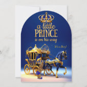 Invitation Port d'or bleu Prince Baby shower (Devant)