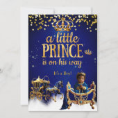 Invitation Port d'or bleu Prince Baby shower (Devant)