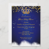 Invitation Port d'or bleu Prince Baby shower (Dos)