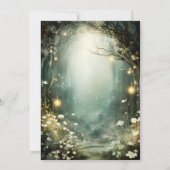 Invitation Portail des forêts d'or enchantées de Quinceanera (Dos)