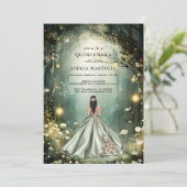 Invitation Portail forestier enchanté de Quinceanera (Debout devant)