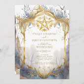Invitation Portail forestier enchanté Mariage païen (Devant / Derrière)
