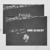 Invitation Porte-anneau de lumières de ficelle Pot de maçon T (Devant / Derrière)