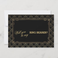 Porte-anneau de mariage Art Déco vintage Gatsby