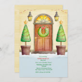 Invitation Porte avant de Noël (Devant / Derrière)