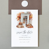Invitation Porte avant du mariage de automne Enregistrer la d