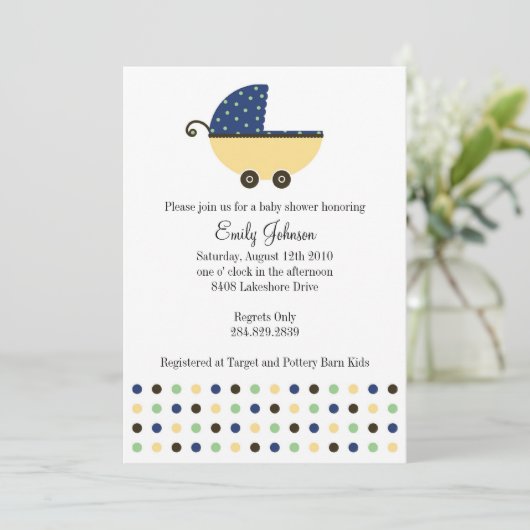 Invitation Porte-bébé du garçon (Debout devant)