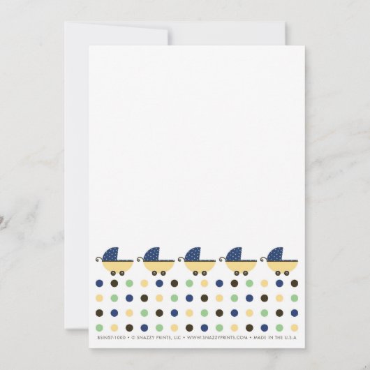 Invitation Porte-bébé du garçon (Dos)