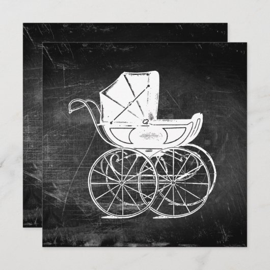 Invitation Porte-bébé gothique (Devant / Derrière)