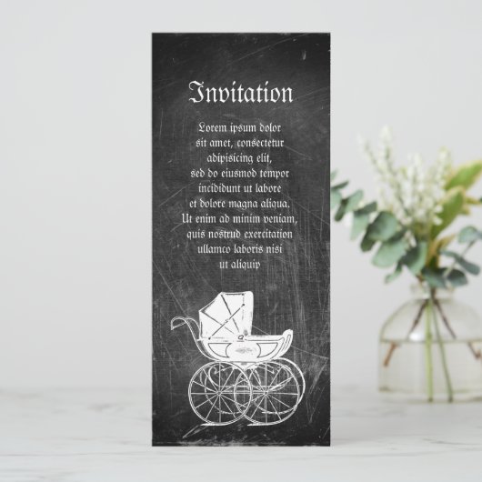 Invitation Porte-bébé gothique (Debout devant)