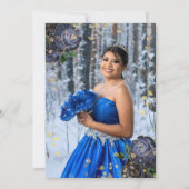 Invitation Porte Bleue Photo Quinceanera (Dos)