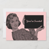 Invitation Porte - bloc rétro (Devant)