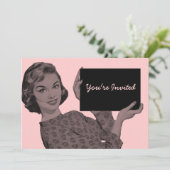 Invitation Porte - bloc rétro (Debout devant)