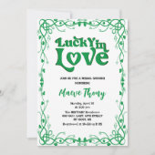 Invitation porte bonheur Jour de la Saint Patrick vert nuptia (Devant)