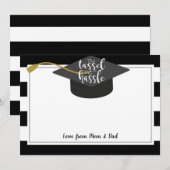 Invitation Porte-carte-cadeau d'argent de remise de diplôme,  (Devant / Derrière)