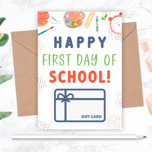 Invitation Porte-carte-cadeau pour le premier jour d'école