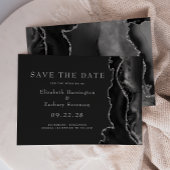 Invitation Porte d'argent noir foncé Enregistrer la date