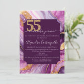 Invitation Porte de 55e anniversaire espagnole Sophisticated (Debout devant)