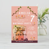 Invitation Porte de Conte de Fées Fille Anniversaire Fête (Debout devant)