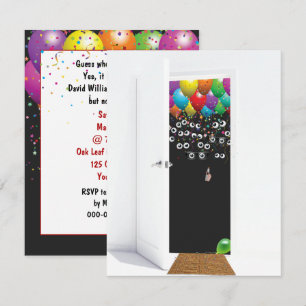 Invitation Porte de fête d'anniversaire surprise 21 ans