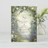 Invitation Porte de jardin enchantée Rustique Mariage extérie (Debout devant)
