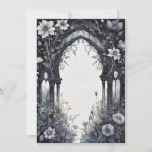 Invitation Porte de jardin fleuri gothique Pagan Handfasting (Dos)