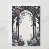 Invitation Porte de jardin fleuri rose gothique Pagan (Dos)