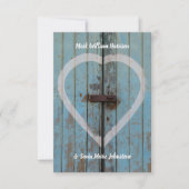 Invitation Porte de la grange rustique (Devant)