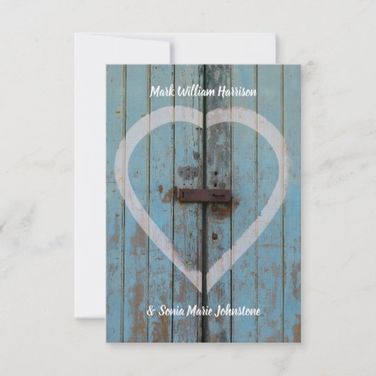 Invitation Porte de la grange rustique (Devant)