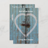 Invitation Porte de la grange rustique (Devant / Derrière)