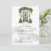 Invitation Porte de l'église de Noël Fête des mariées d'hiver (Debout devant)