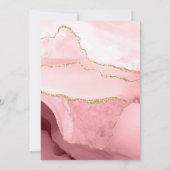 Invitation Porte de marbre rose bordeaux or 60e anniversaire (Dos)