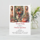 Invitation Porte de Noël Festive (Debout devant)