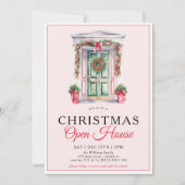 Invitation Porte de Noël moderne Open House Party (Devant)
