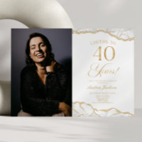 Porte d'or blanc photo 40e fête d'anniversaire