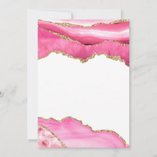 Invitation Porte en marbre rose Élégante Parties scintillant 