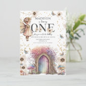 Invitation Porte fée magique 1er anniversaire (Debout devant)