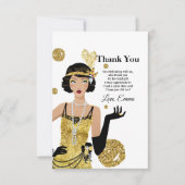 Invitation Porte fille 1920 flapper, Art Déco (Devant)