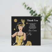 Invitation Porte fille 1920 flapper, Art Déco (Debout devant)