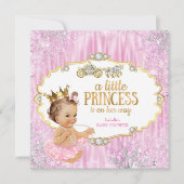 Invitation Porte magique Princesse Baby shower rose (Devant)