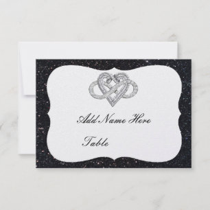 Invitation Porte-nom de table en forme de cœur à l'infini ave