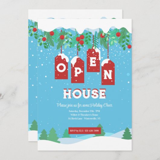 Invitation Porte ouverte d'hiver (Devant / Derrière)