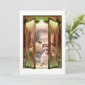 Invitation Porte ouverte sur les bains (Debout devant)