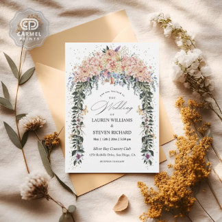 Invitation Porte Premium couleur rose pastel